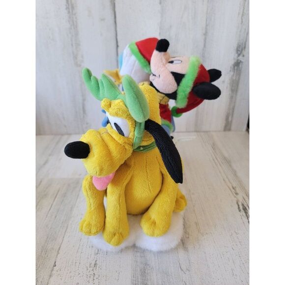 Gemmy Disney Pluto Mickey Mouse Donald AS IS 2004 plush animated Xmas figure - Picture 6 of 13